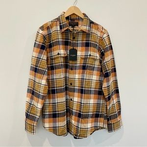 Filson Vintage Flannel Work Shirt Navy Cumin